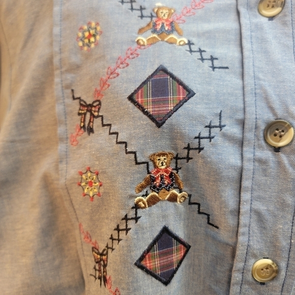 Napa Valley large button down long sleeve shirt with embroidery. NWT - Picture 9 of 16